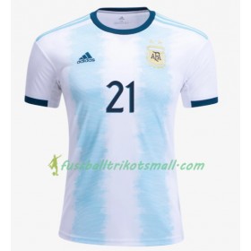 Fußballtrikots Argentinien Paulo Dybala 21 Copa América 2019 Kurzarm Heimtrikotsatz kaufen